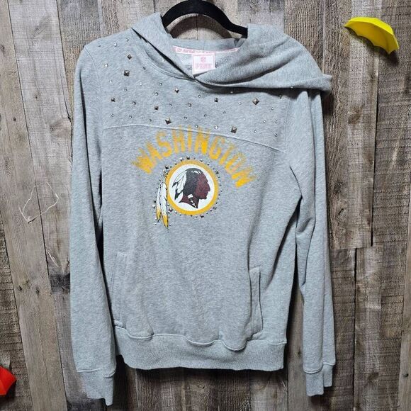 Victoria's Secret PINK Grey Embellished Washington Commanders Redskins Y2K Bling - Picture 1 of 7
